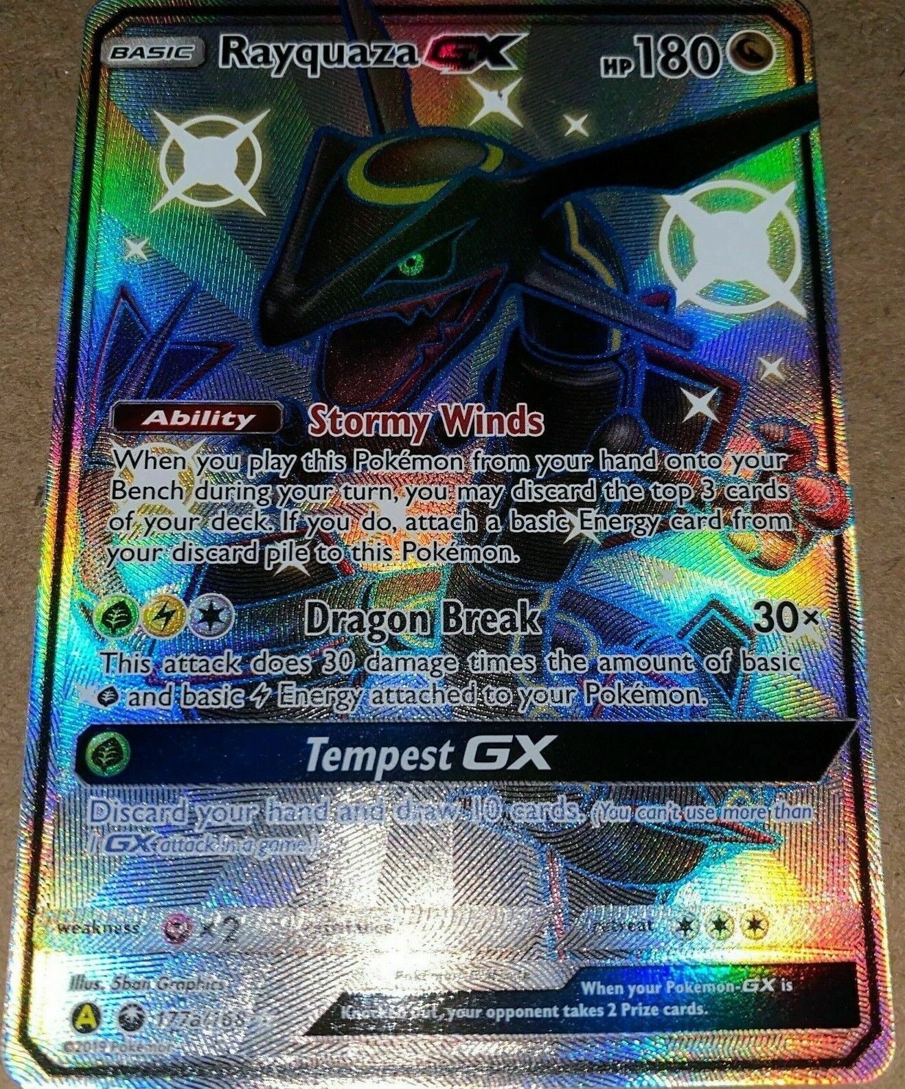 Rayquaza GX 177a/168 jumbo Values - MAVIN