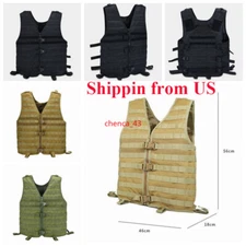 IN US Tactical Vest Adjustable Fighting Load Carrier Vest Gear for Tactics Games