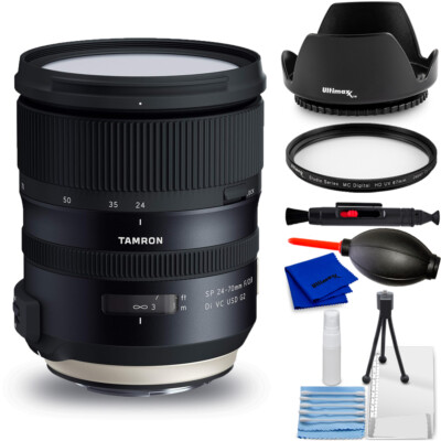 Tamron SP 24-70mm Di VC USD G2 Lens for Canon EF 7PC Accessory  Bundle