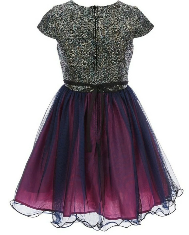 Vestido Fantasioso Blush by Us Angels Niña Grande Lámina de Buceo Malla/Tul-Talla-16 Foto 3 de 4