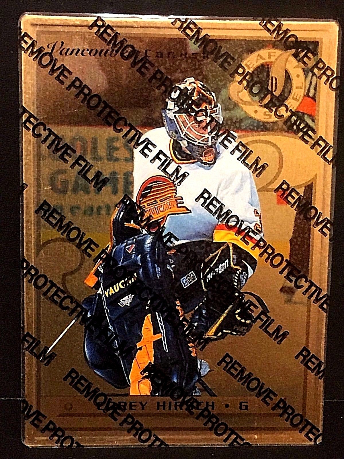 COREY HIRSCH 1996-97 Leaf Preferred Steel Hockey GOLD Parallel Card #3 CANUCKS