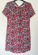 TU Red Floral Dress Size 10