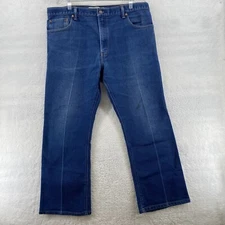 Levi's 517 Men's 38W 28.5L Actual Blue Denim Jeans Bootcut High Rise Creased