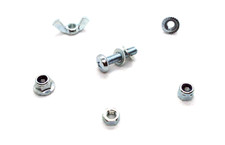 Set Pan Bolt Nut Washers M5 M6 Wing nut Serrated Nylock Hex or Nyloc Flange Nuts
