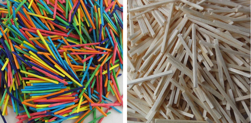 MAJOR BRUSHES 1000 to 10000 Natural Or Coloured Wooden Matchsticks Matches Modelling Craft