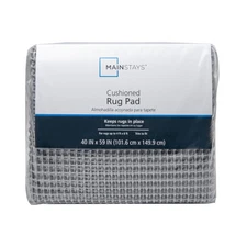 Mainstays Non-Skid, Non-Slip, PVC-coated polyester Rug Pad Gray, 4' x6'
