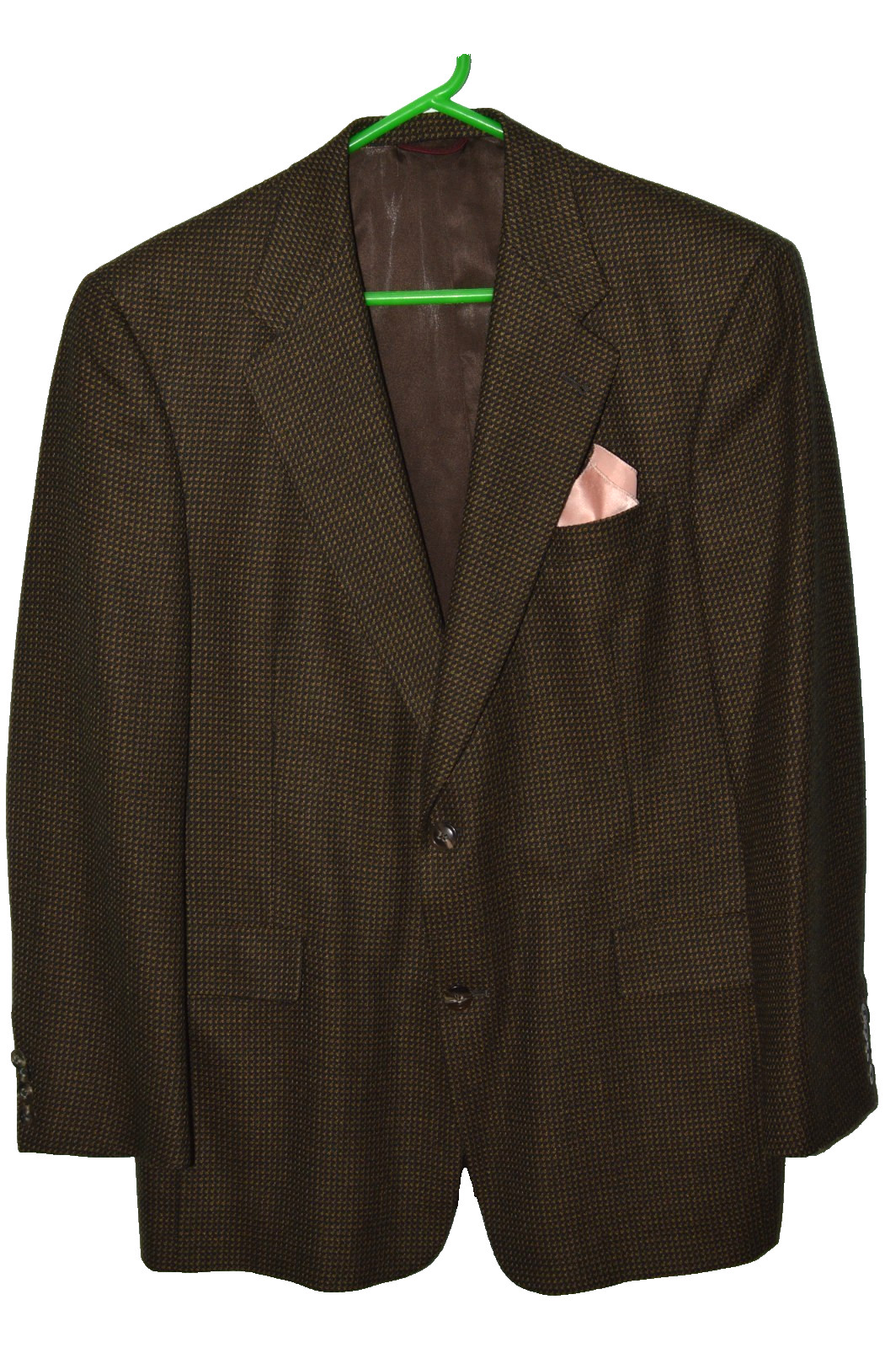 RARE 42R HART SCHAFFNER & MARX Black Tan/Gold Nail head Sport Coat Jacket blazer