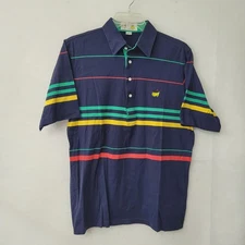 Vintage Augusta National Golf Shop Shirt Mens Large Blue Stripe Masters Golf 90s