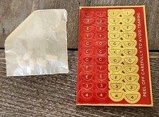 Vintage 1960's Tudor 5 Felt Footballs Unused Stickers Set Electric Football Game