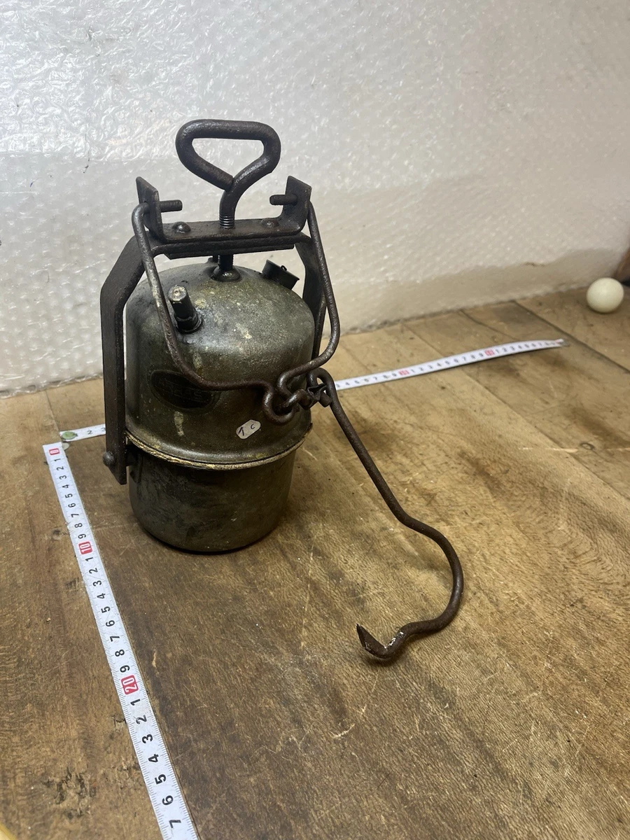 Lampe De Mineur Type Arras - Acier - 30,5 Cm - France - Vendue En L'état