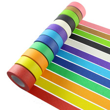 Colorful Masking Tape,Decorative Colored DIY Tape for Arts  Crafts, Labeling or