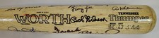 GAME USED BASEBALL BAT 15 HOF SIGNED JOE DIMAGGIO MAYS HANK AARON BANKS BAS LOA