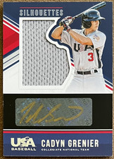 2018 Panini USA Stars & Stripes Black Gold Auto Cadyn Grenier #4 /84 (RC, MEM)