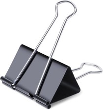 Jumbo Binder Clips 3 Inch 6 Pcs , Extra Large Binder Clips for Office Supplies