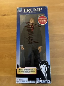 Donald Trump The Apprentice 2004 Autographed Signed 12 Inch Talking Doll - works