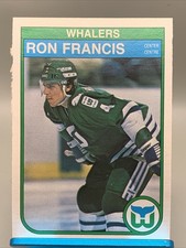 1982-83 O-Pee-Chee - Ron Francis #123 Rookie Whalers Centered Sharo Corners