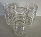 Vintage Anchor Hocking Aurora Iridescent Soreno Set of 3 Juice Glasses