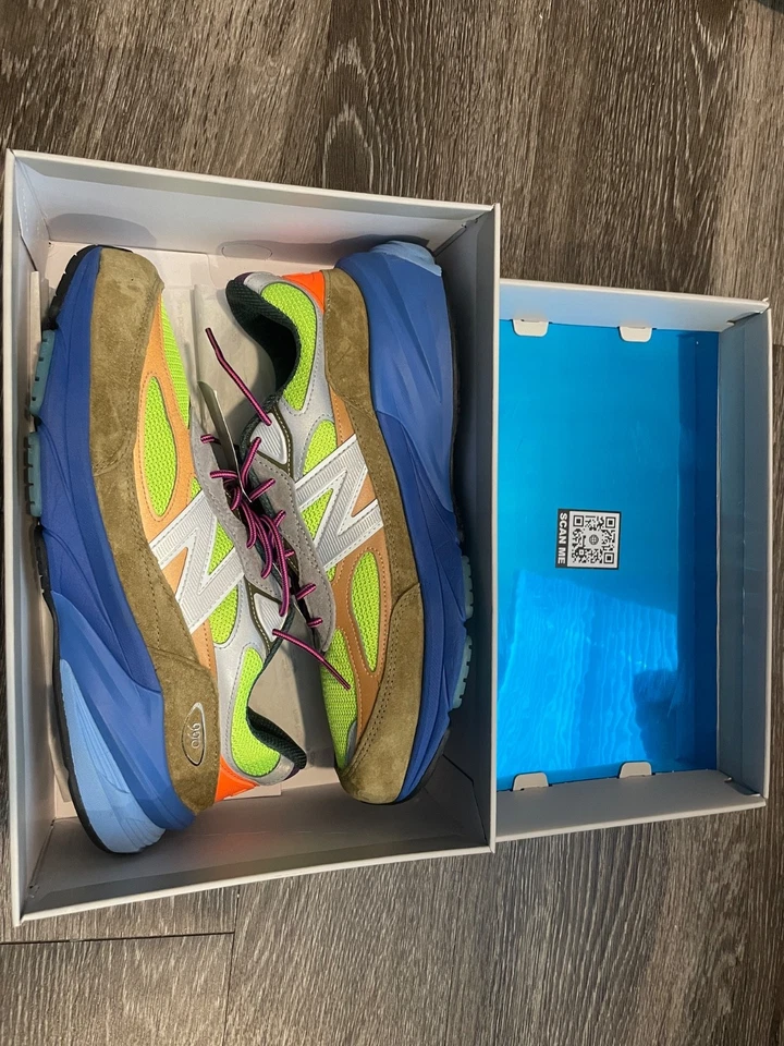 Size 11.5 - New Balance Action Bronson x 990v6 Made in USA Baklava RARE - Image 4 of 4