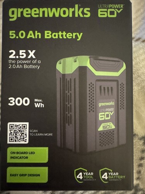 #ad OEM Authentic Greenworks 60V Li Ion Ultra Power 5.0 Ah Battery Pack New $114.99
