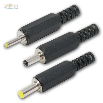 DC-Hohl-Stecker mit Knickschutz & Lötanschluss, dünne Rund-Steck-Verbinder