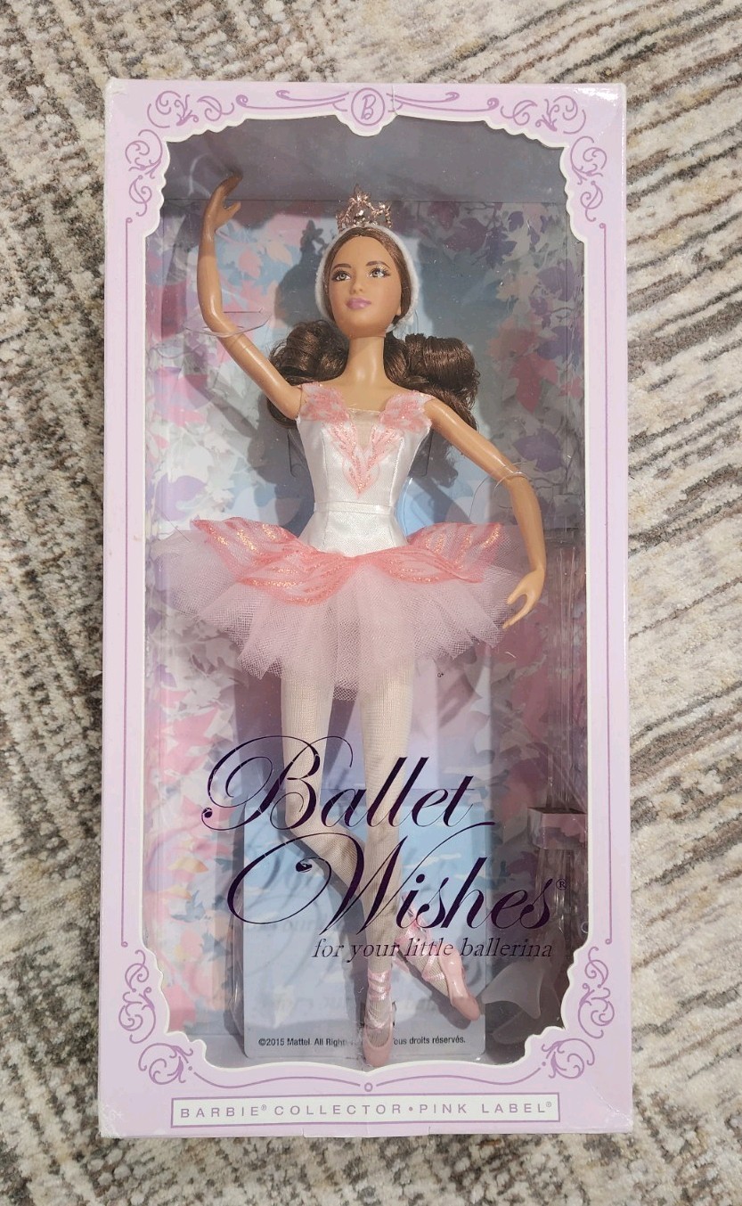 Barbie Ballet Wishes 2015 Muñeca Etiqueta Rosa Coleccionista Mattel Bailarina Nueva En Caja