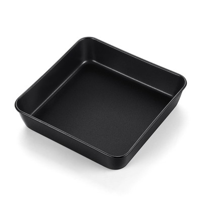 Square Baking Pan, 8 inch Coated Square Cake Brownie Lasagna Pan with Stainle...