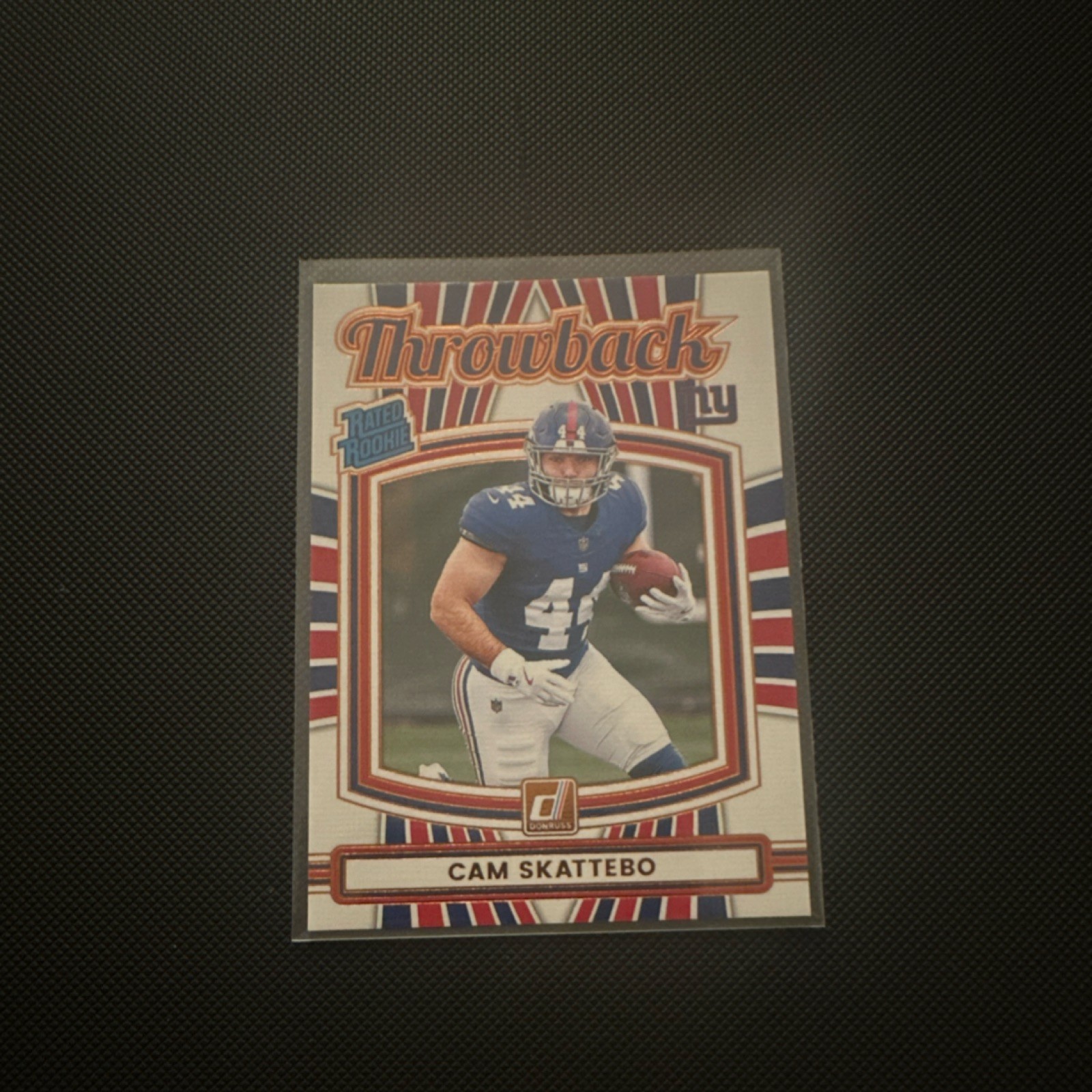 2025 Panini Donruss Rated Rookies Throwbacks Cam Skattebo #36 Giants