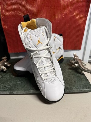 Size 9.5 - Air Jordan True Flight White Yellow Ochre for sale