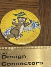 SCARCE 1954 California State Fair Pinback Button 100 Years Centennial Sacramento