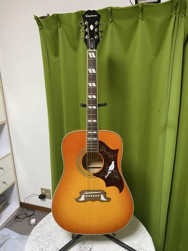 Epiphone Dove Pro Eco Acoustic Guitar Violinburst Fishman Pickup 1962 Model