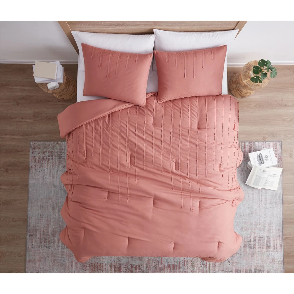 Jade + Oake Ridney Textured Stripe Soft Microfiber Comforter Set, Twin-Twin XL, - Image 2 of 2
