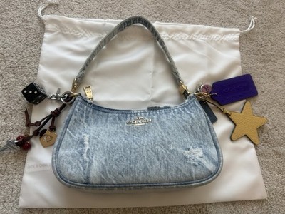 Coach Teri  Shoulder Bag In Loved Denim Mit Charms | FullSet | Neuwertig