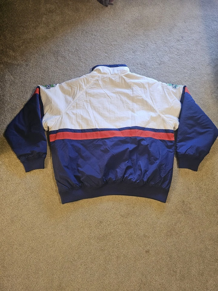 Bombardero Palace Breakout Media Cremallera Blanco Azul Marino, Talla L Foto 3 de 4