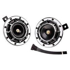 Car Horns 12V Super Loud Horn Supertone High Tone/Low Tone Metal Truck silver