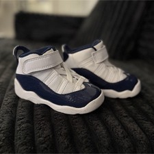 Jordan Air Jordan Baby/Toddler Mid Top Sneakers Hook  Loop White/Blue 7