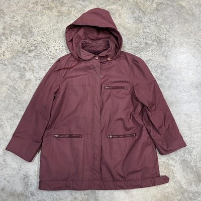 Vintage London Fog Coat Mens XL Red Hooded Parka Fleece Lined Warm Outdoor 70s