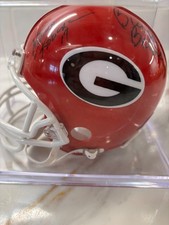 Mini casque signé Georgia Bulldogs, Belue, Zeier, Robinson, Bratkowski, sans certificat d'authenticité