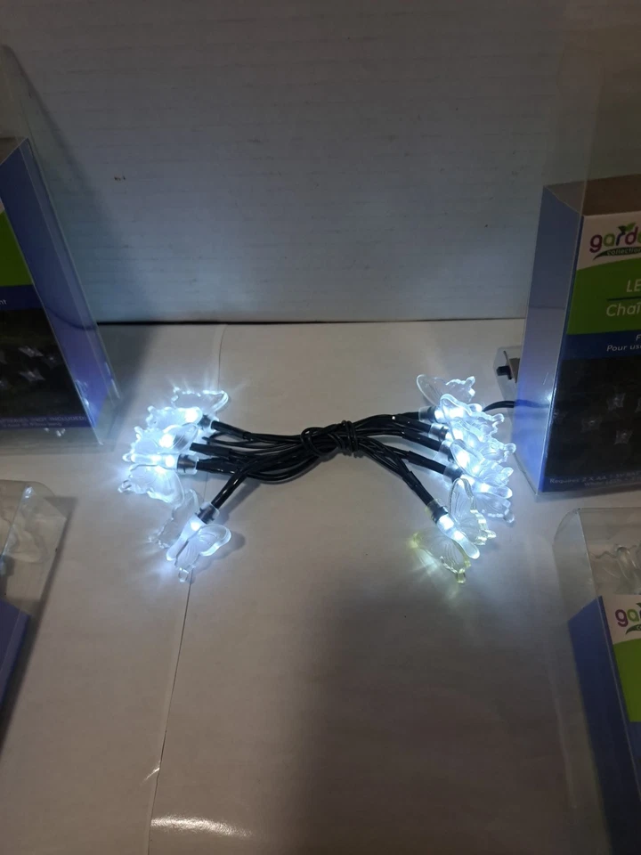 Cadena de luces LED mariposa suaves transparentes que funcionan con pilas 10 quilates 3 pies L 5 cajas Foto 2 de 4