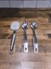 Oneida 18/8 Stainless 9.25" Large Serving Spoon, Slotted Spoon and Spatula 3 SET