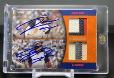 2025 TOPPS JAMES WOOD / CJ ABRAMS DUAL PATCH AUTO 1/1 MAJOR LEAGUE MATERIAL /25 