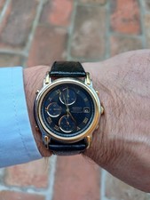 Seiko Quartz Chronograph Guilloché Dial 7T32-6F00 Vintage