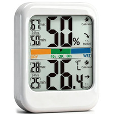 Room Thermometer Indoor Hygrometer Humidity Meter with Max/Min Record, Digita...
