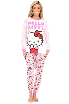 Damen Schlafanzug Hello Kitty lang