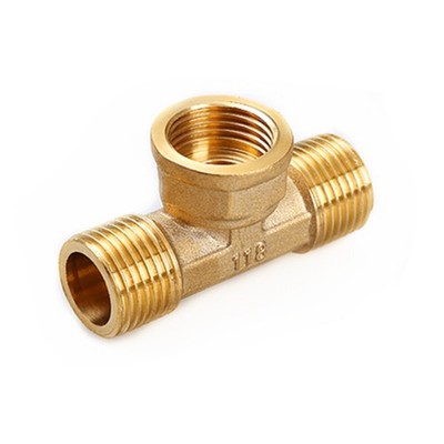 MFM Brass Pipe Fittings 1/2'' BSP Male X Female X Male Connector adapters T Type 