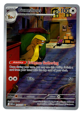 Gumshoos #153 Pokemon Mega Evolution (MEG) Illustration Rare (IR)