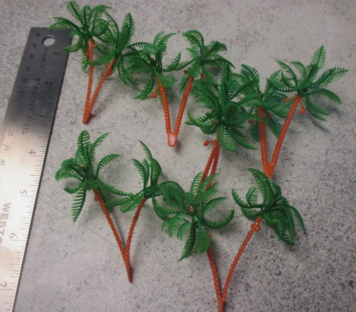 6 Palm Trees with Coconuts Cake Topper Tall Beach Tropical Party Decor cupcake