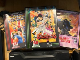 SNK Neo Geo AES Console 2 Sticks, Cables, Low Serial Number, 3 Games Pristine