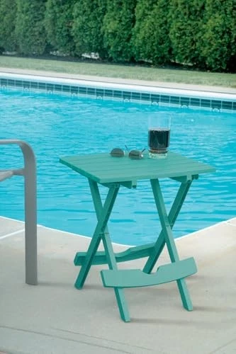 Mesa auxiliar plegable Adams Quik - verde azulado Foto 2 de 4