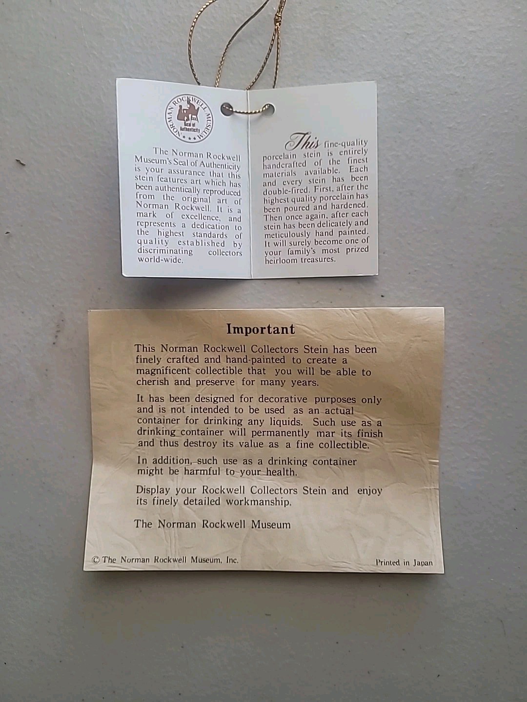 Looking Out To Sea Norman Rockwell Stein 