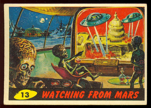 1962 Topps Mars Attacks #13 Watching from Mars — TAG (grade unconfirmed)